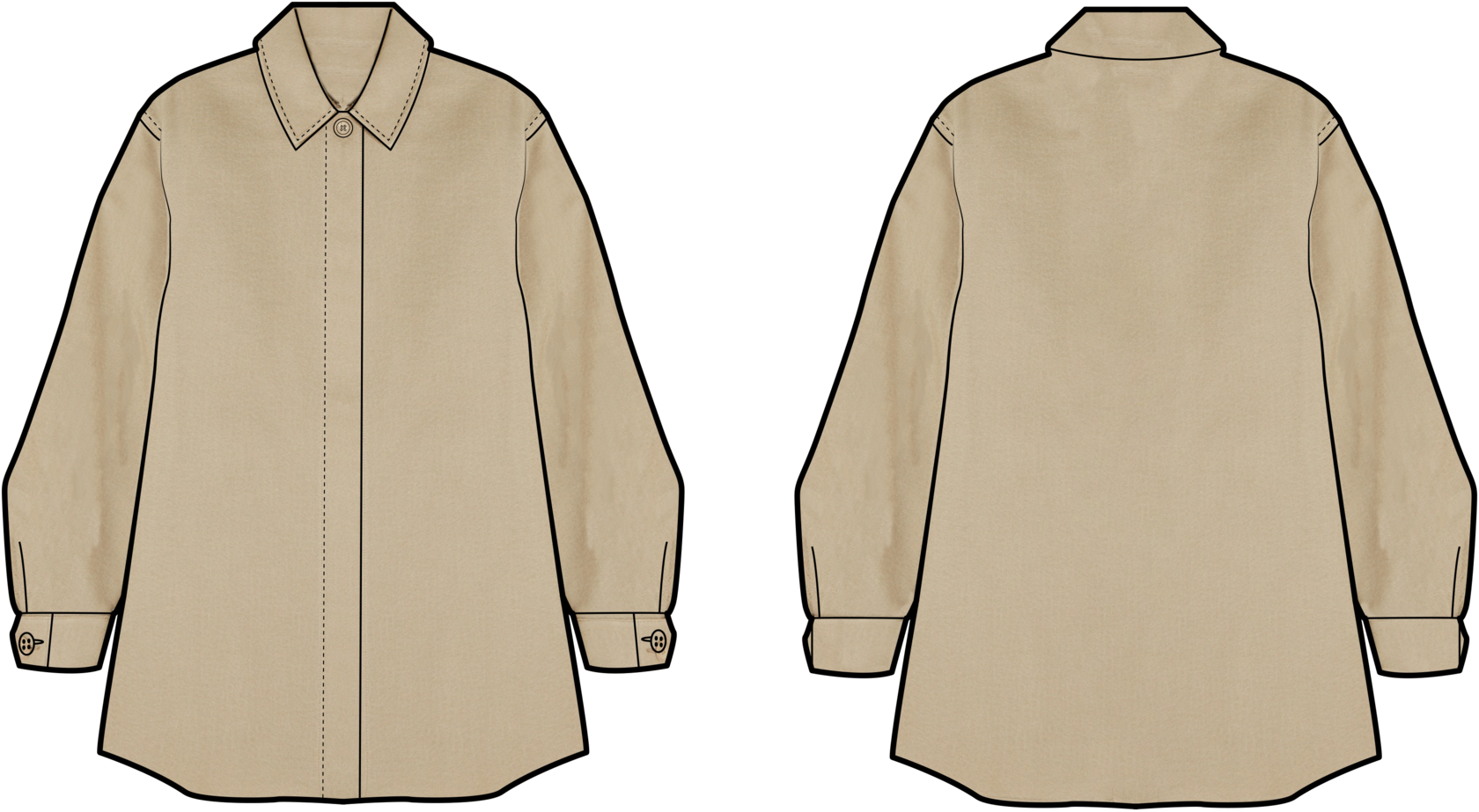 2D CAD garment design sheet